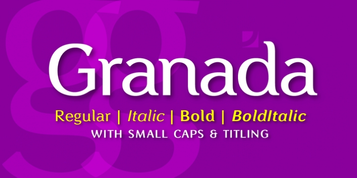 Granada font preview