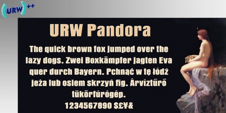URW Pandora font preview