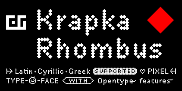 DR Krapka Rhombus font preview