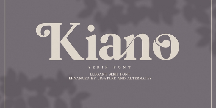 Kiano font preview