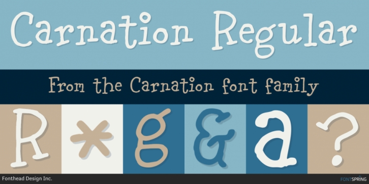Carnation font preview