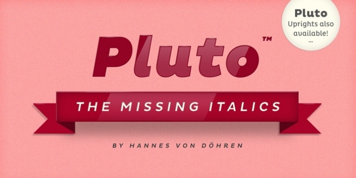 Pluto Italics font preview