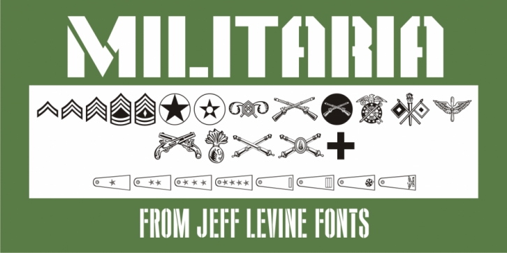 Militaria JNL font preview
