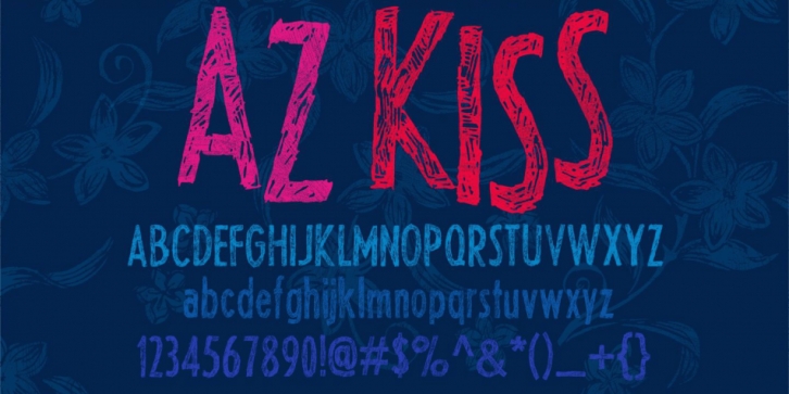 AZ kiss font preview