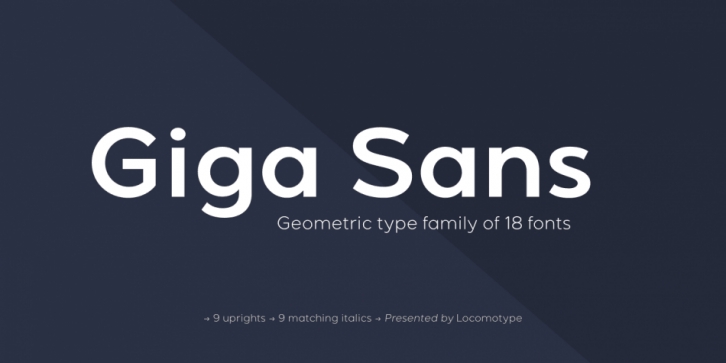 Giga Sans font preview