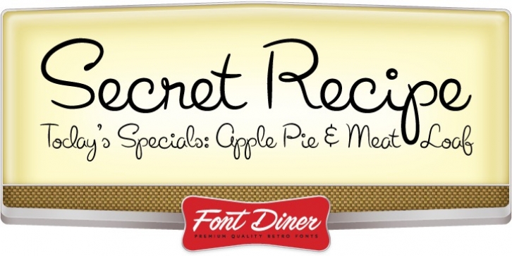 Secret Recipe font preview