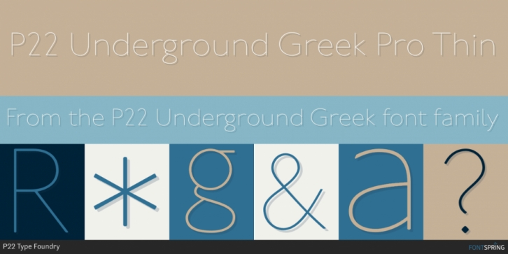 P22 Underground Greek font preview