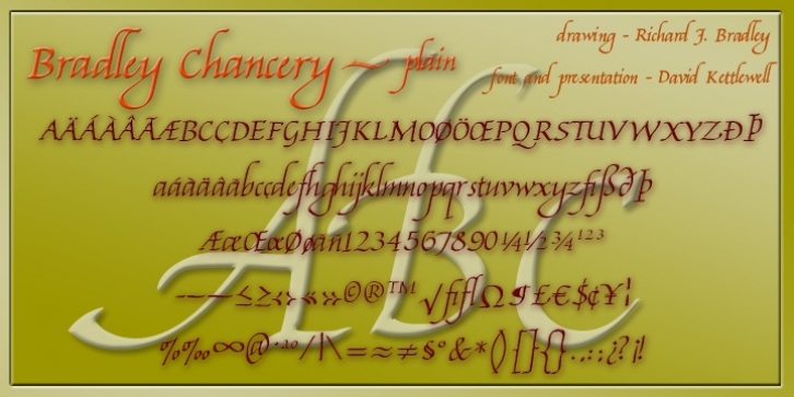 Bradley Chancery font preview