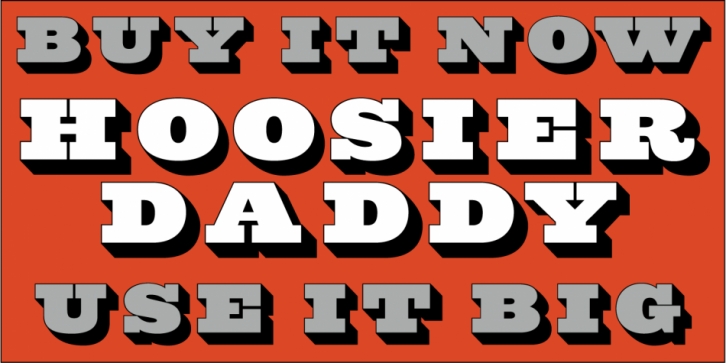 Hoosier Daddy font preview