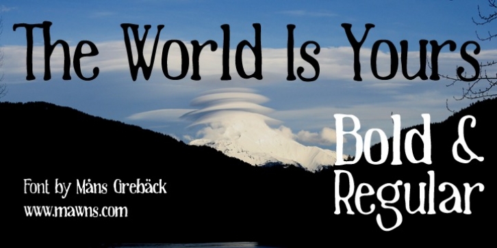 The World Is Yours font preview