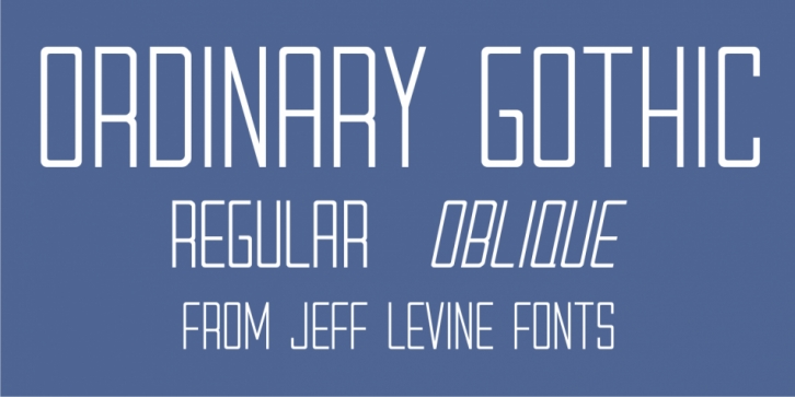 Ordinary Gothic JNL font preview