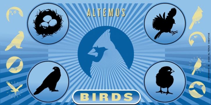 Altemus Birds font preview