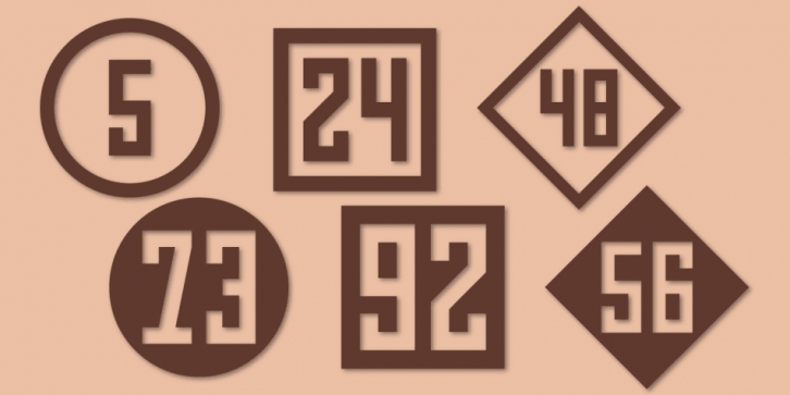 Numbers Style Three font preview