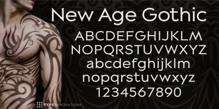 New Age Gothic font preview