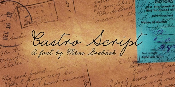 Castro Script font preview