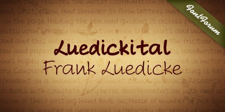 Luedickital font preview