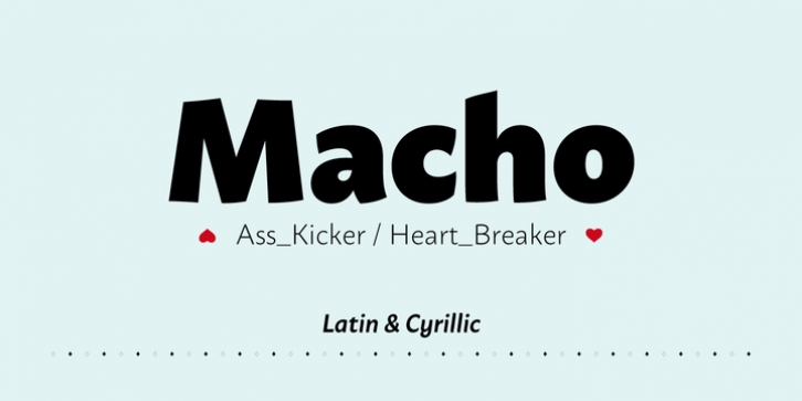 Macho font preview