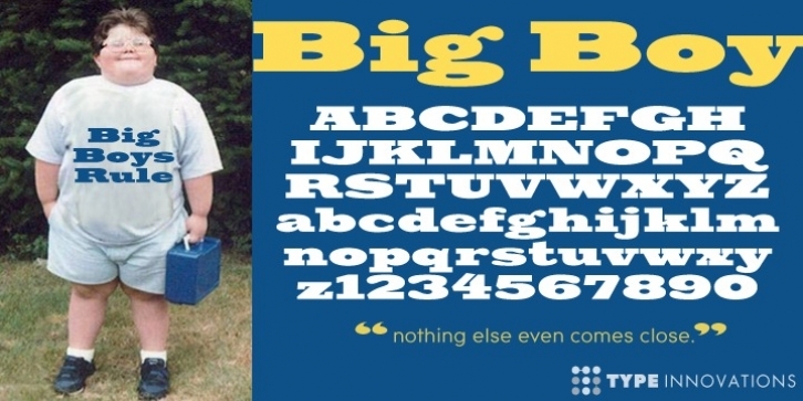 Big Boy font preview
