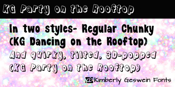 KG Party On The Rooftop font preview