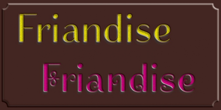 Friandise font preview