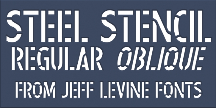 Steel Stencil JNL font preview