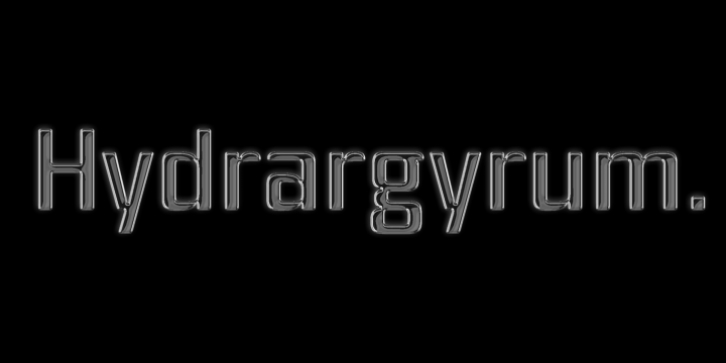 Hydrargyrum font preview