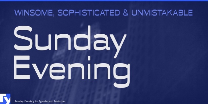 Sunday Evening font preview