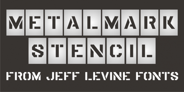 Metalmark Stencil JNL font preview