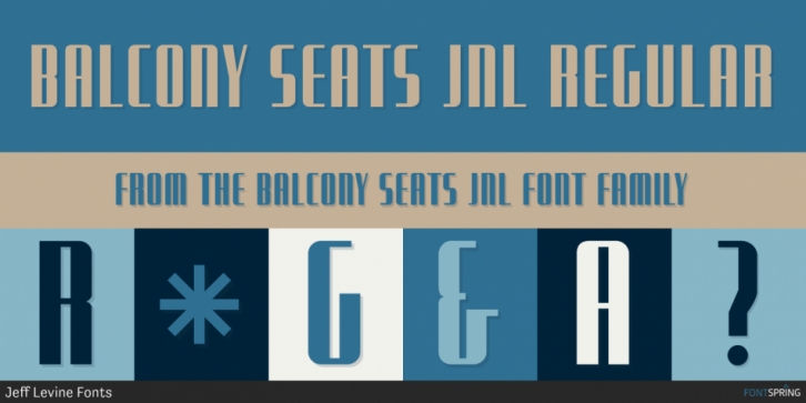 Balcony Seats JNL font preview