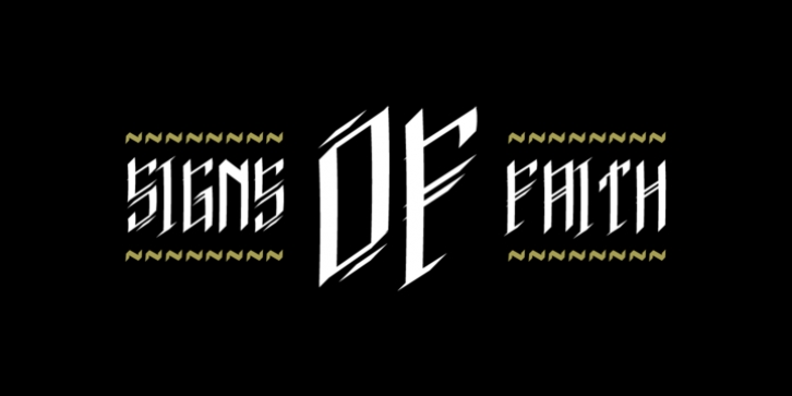 Signs Of Faith font preview