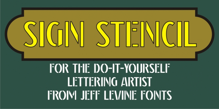 Sign Stencil JNL font preview
