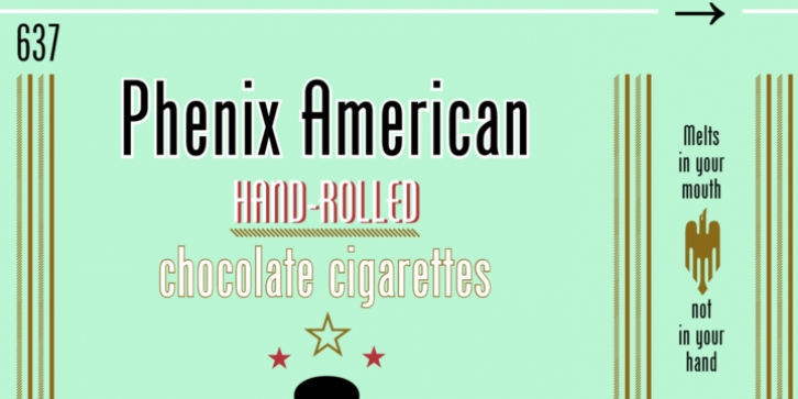 Phenix American font preview