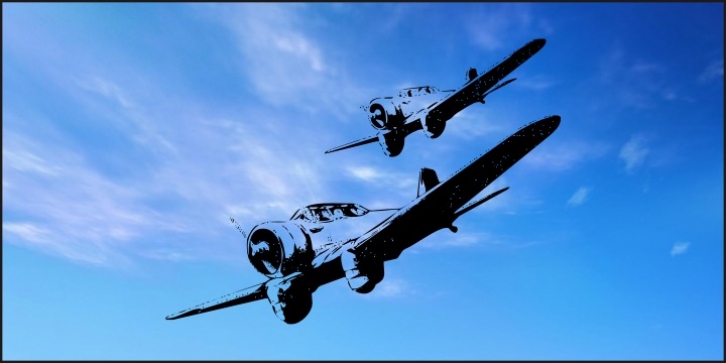 World War Warplanes font preview