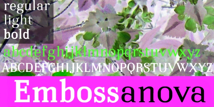 Embossanova font preview