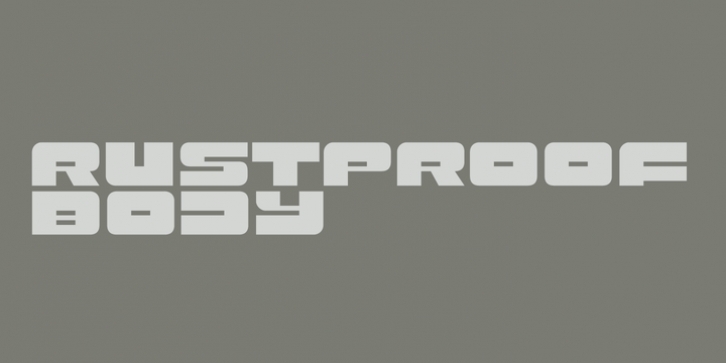 Rustproof Body font preview