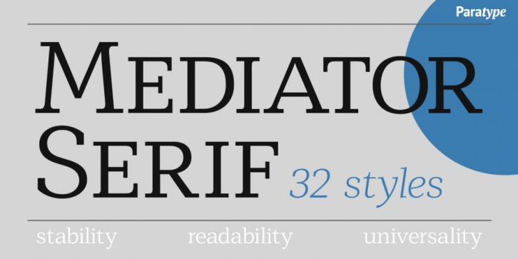 Mediator Serif font preview