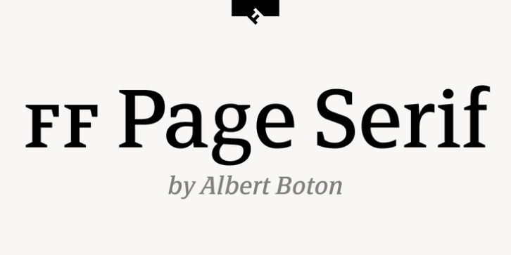 FF Page Serif font preview