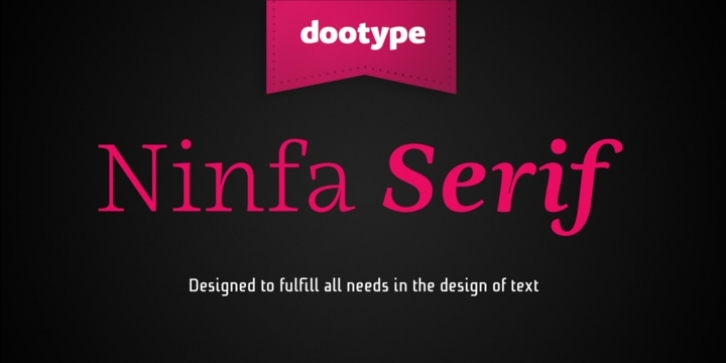 Ninfa Serif font preview