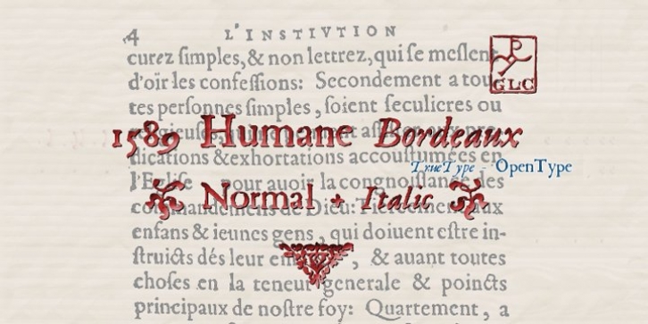 1589 Humane Bordeaux font preview