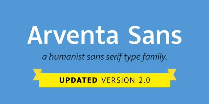 Arventa Sans Pro font preview