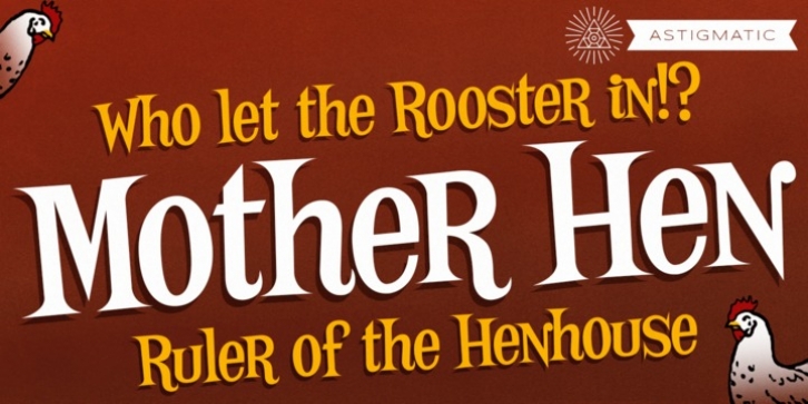Mother Hen AOE font preview