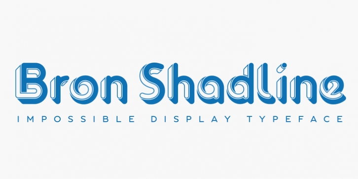 Bron Shadline font preview