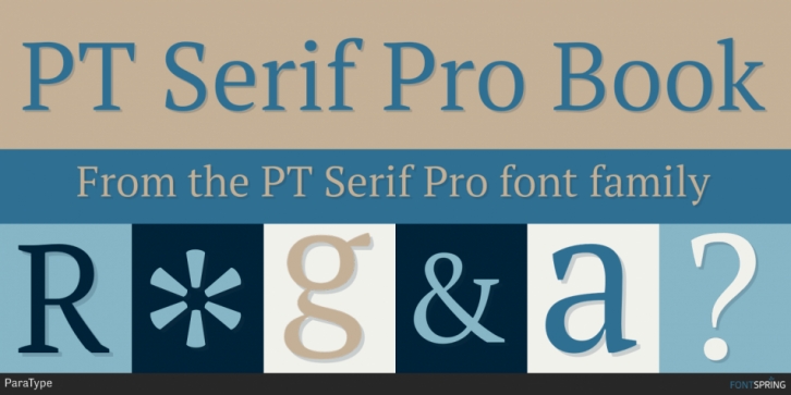 PT Serif Pro font preview