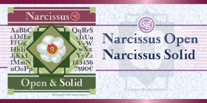 Narcissus SG font preview