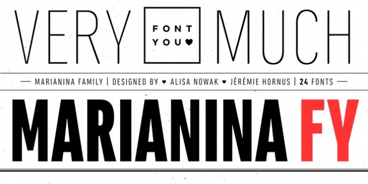 Marianina FY font preview
