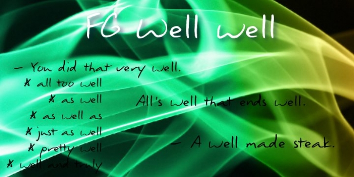 FG Well Well font preview