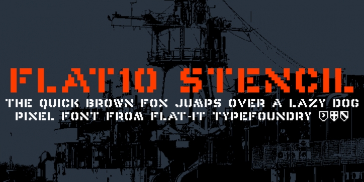 Flat10 Stencil font preview