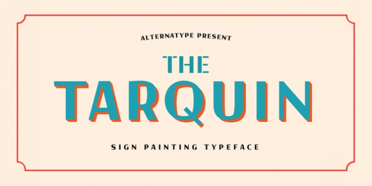 Tarquin AT font preview