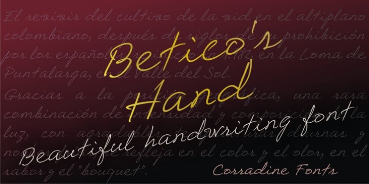 Betico's Hand font preview