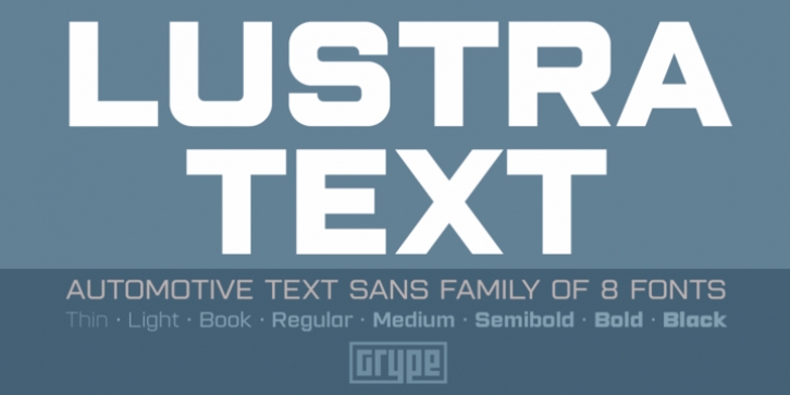 Lustra Text font preview